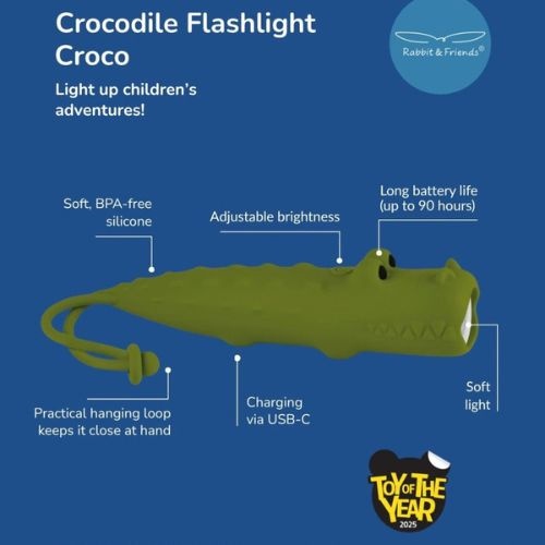 Rabbit & Friends crocodile silicone flashlight | zaklamp-8