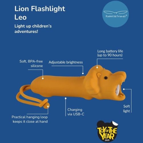 Rabbit & Friends lion silicone flashlight zaklamp-6