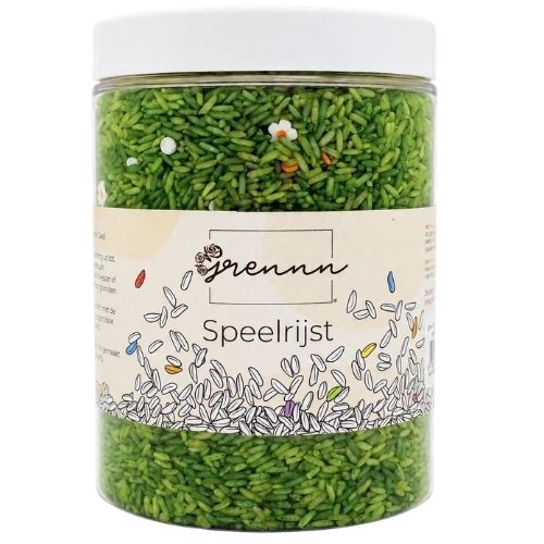 Grennn speelrijst white flower mix-1