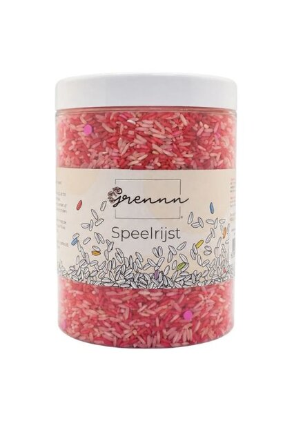 Grennn speelrijst strawberry mix