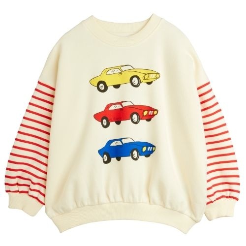 Mini Rodini cars sp sweatshirt off-white-1