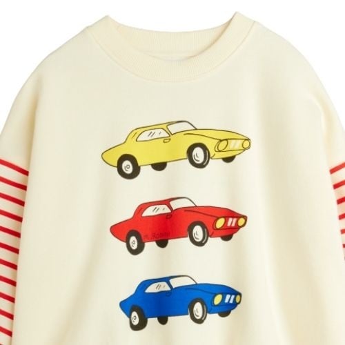 Mini Rodini cars sp sweatshirt off-white-4
