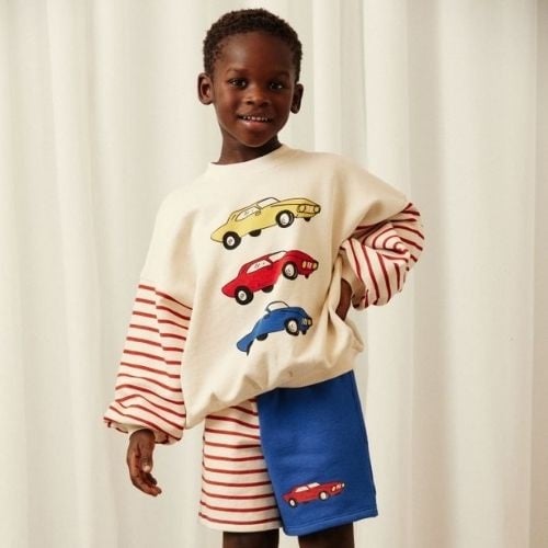 Mini Rodini cars sp sweatshirt off-white-3