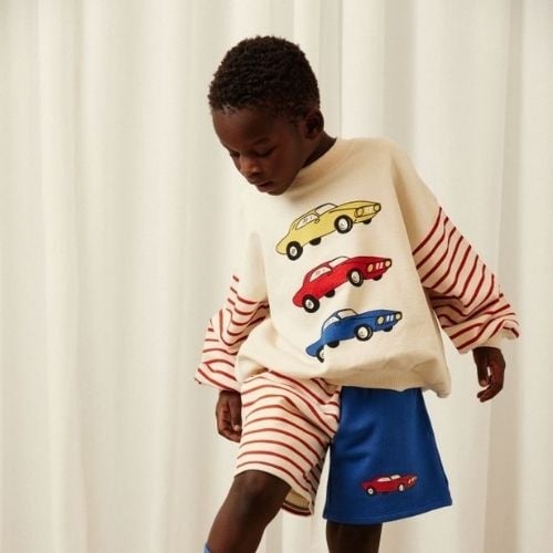 Mini Rodini cars sp sweatshirt off-white-2