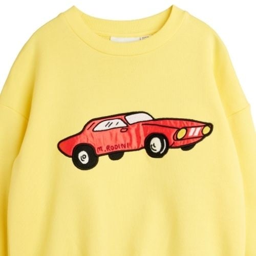Mini Rodini car application sweatshirt yellow-5