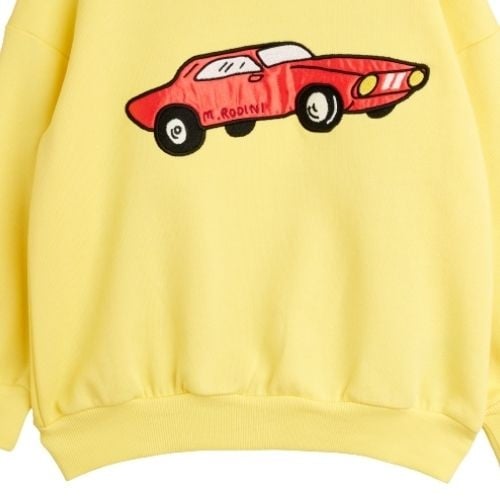 Mini Rodini car application sweatshirt yellow-6