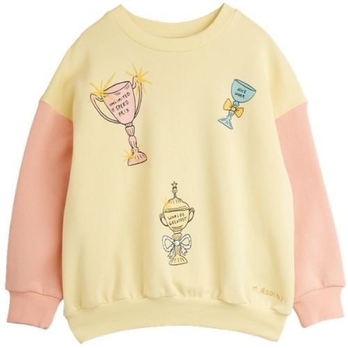 Mini Rodini trophies sp sweatshirt yellow-1