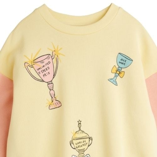 Mini Rodini trophies sp sweatshirt yellow-4