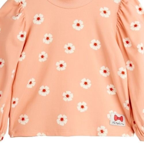 Mini Rodini flowers aop balloon sleeve top pink-5