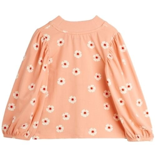 Mini Rodini flowers aop balloon sleeve top pink-6