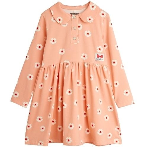 Mini Rodini flowers aop ls dress pink-1