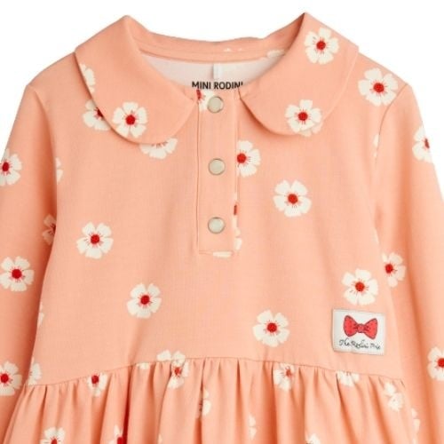 Mini Rodini flowers aop ls dress pink-3