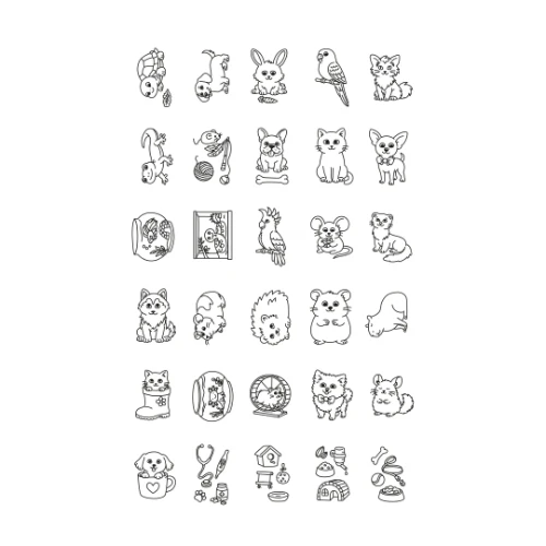 Kidywolf kidydraw mini tekentablet '30 huisdieren'-10