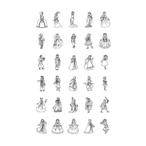 Kidywolf refil kidydraw mini 'princesses' et 'kawai'-9