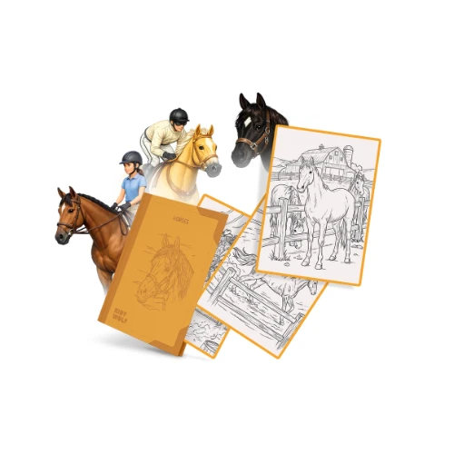 Kidywolf kididraw pad refill 8+ 'horses' 30 stuks-2