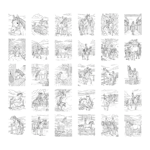 Kidywolf kididraw pad refill 8+ 'horses' 30 stuks-8