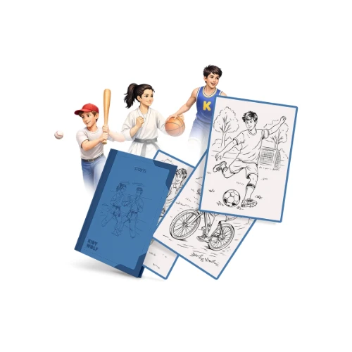 Kidywolf kididraw pad refill 8+ 'sports' 30 stuks-2
