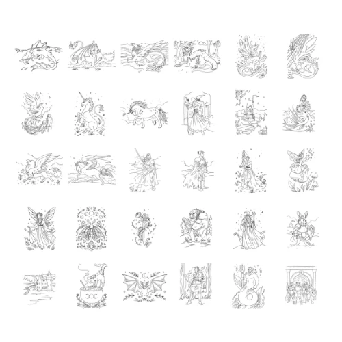 Kidywolf kididraw pad refill 8+ 'once upon a time' 30 stuks-10
