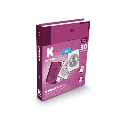Kidywolf kididraw pad refill 10+ 'zen' 30 stuks-1