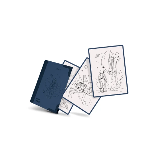 Kidywolf kididraw pad refill 10+ 'galaxy' 30 stuks-8