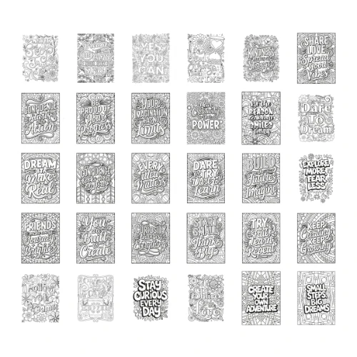 Kidywolf kididraw pad refill 10+ 'inspirational quotes' 30 stuks-9