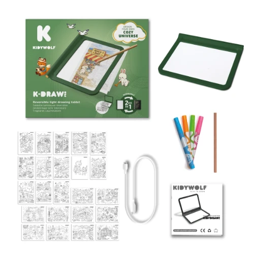 Kidywolf k-draw pad verlichte tekentafel 'cozy'-2