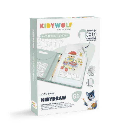 Kidywolf kidydraw pad verlichte tekentafel 'food'-1