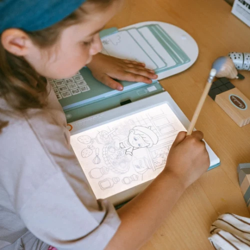 Kidywolf kidydraw pad verlichte tekentafel 'food'-5