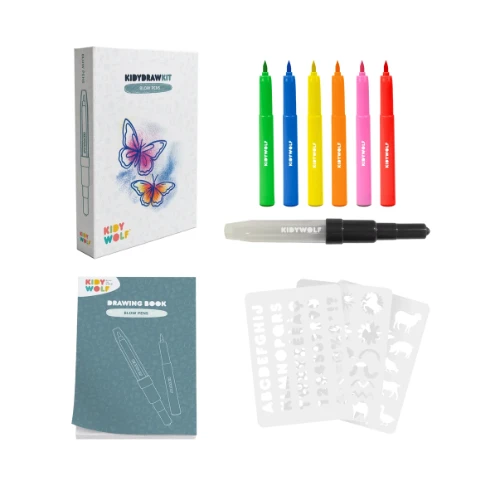 Kidywolf kidydraw kit 6x 'blow pens'-2