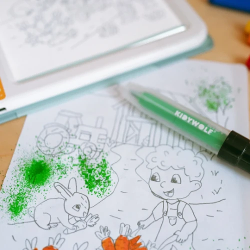 Kidywolf kidydraw kit 6x 'blow pens'-7