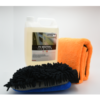 5 Ltr Snowfoam pakket met gratis washmitt met drie functies.