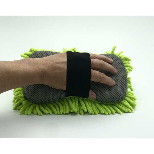 Detailmate Detailmate-Microfiber spons-Tweezijdige werking-met handige strap-on  Groen