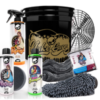 Nuke Guys Professional wasstraatset voor optimale handwas: Nuke Guys 3.5GAL wasemmer + vuilinzet, dikke shampoo, velgenreiniger, bandengel, glanzende wielen microvezelset, applicatorpad