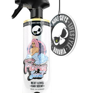 Nuke Guys Nuke Guys Car Scent - Luchtverfrisser - 0,5 L Flores Scent met verstuiver. Nu met geurhanger.