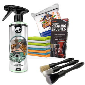 Nuke Guys Nuke Guys Interieurreinigingsset bestaande uit; 500 ml Interieurreiniger, 3 detailing kwastjes, 8 microfiber poetsdoekjes 40x40 cm.