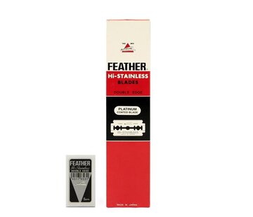 Feather Double Edge Blades 20 x 5 stuks.  Rood