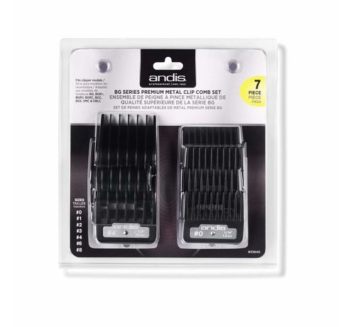 Andis Premium Metal Clip Comb Set 7 pcs