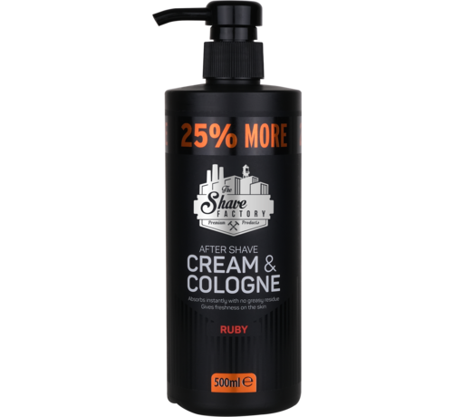 The Shave Factory Cream & Cologne 2in1 500ml RUBY