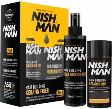 Nish Man Hair Building Fibers Black