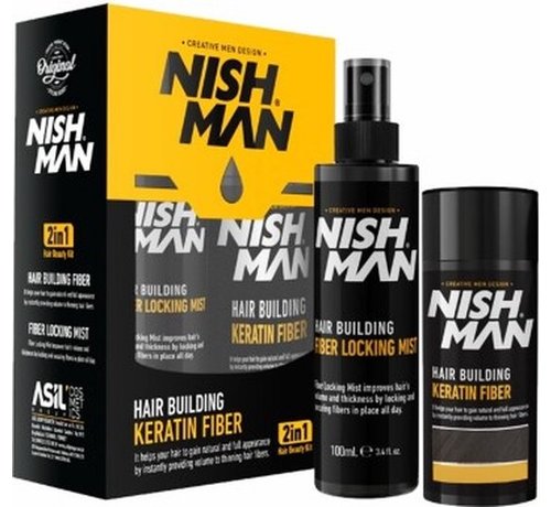 Nish Man Hair Building Fibers Black