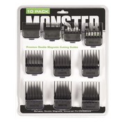 Monster Clippers Premium Opzetkammen Set Zwart 10 Stuks Met Magneten
