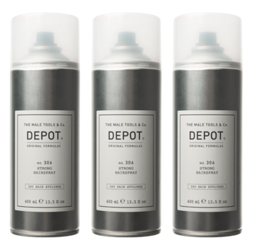 DEPOT No. 306 Strong Hairspray 400ml - 3 STUKS