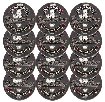 Dapper Dan Ultra Matte Super Hold Clay 100ml - 12 STUKS