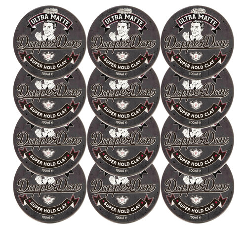 Dapper Dan Ultra Matte Super Hold Clay 100ml - 12 STUKS
