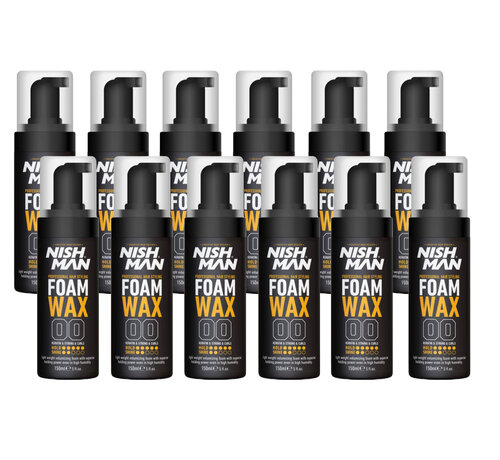 Nish Man Foam Wax 150ml - 12 STUKS
