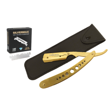 Razzaro Straight Razor Gold + 100 Silvermax Scheermesjes