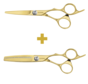 710-Gold knipschaar + gratis 710T-6,0" Gold coupeschaar