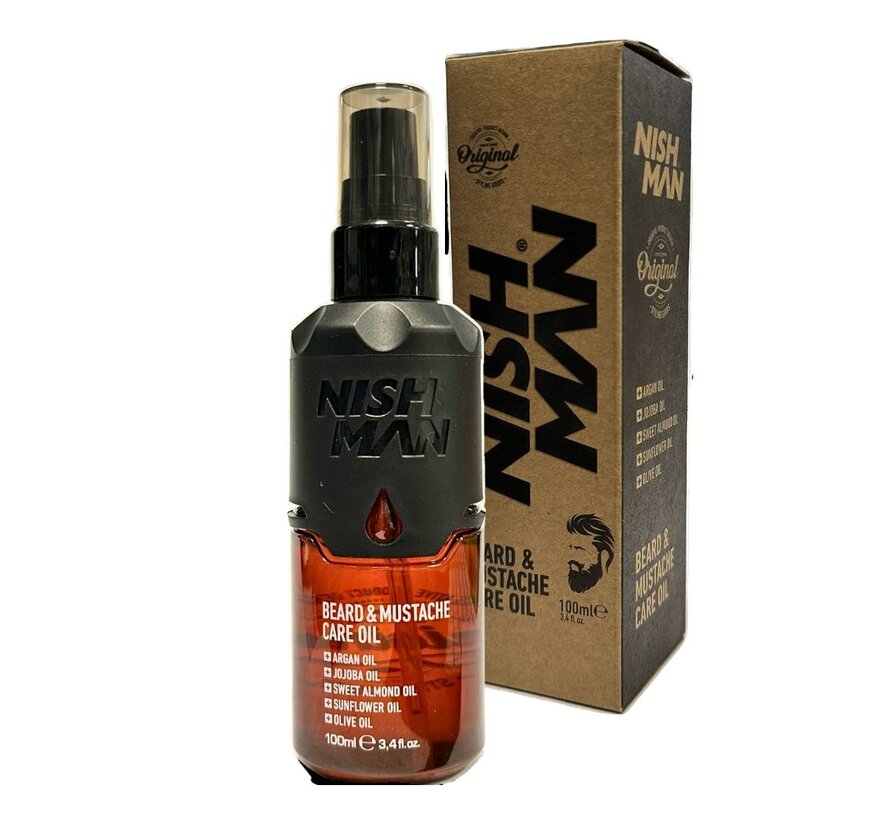 Beard and Moustache Care Oil 100ml - 12 STUKS