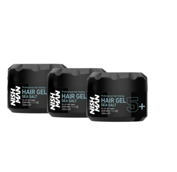 Nish Man Hair Gel 5+ Sea Salt 300ml  - 3 STUKS