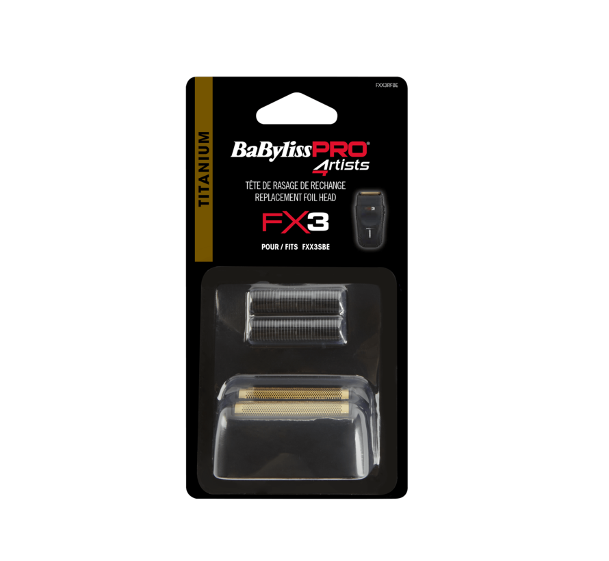 FX3 SHAVER-FOIL 2CUT HEADS-BLACK